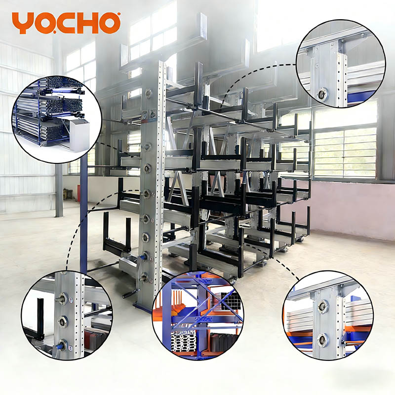 Supports de stockage en acier cantilever robustes